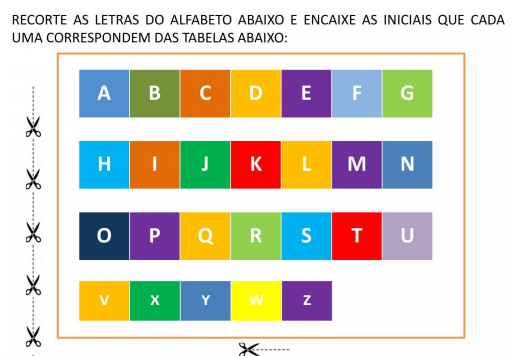 Jogo De Alfabetização Para Imprimir - GRÁTIS - Atividades Infantis