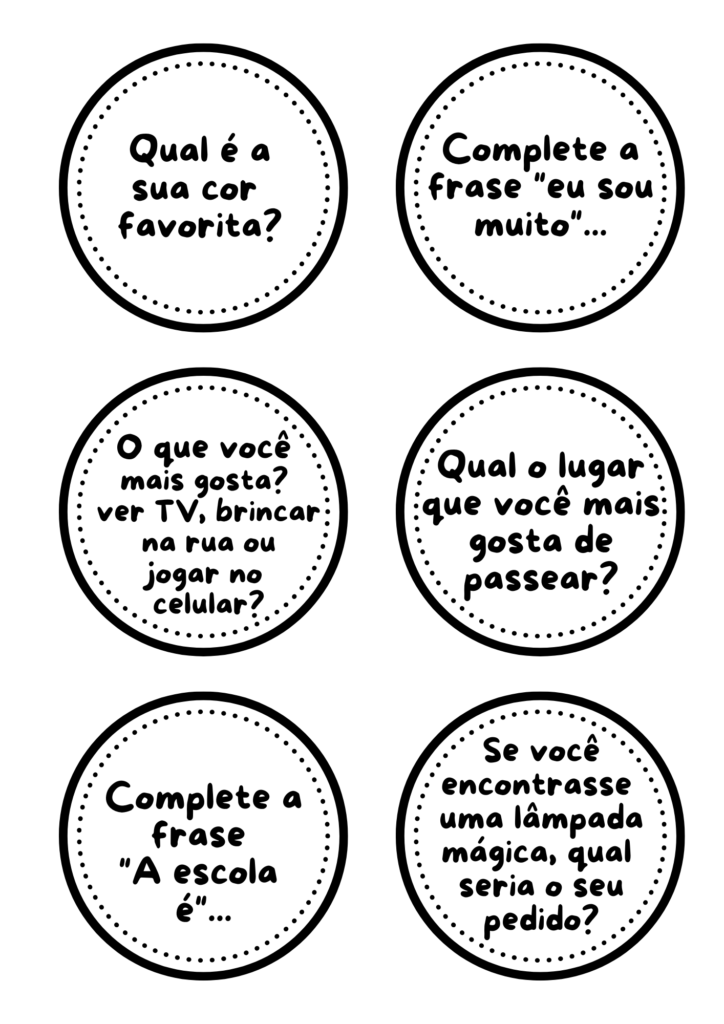 exemplo 2 de dinâmica de volta às aulas